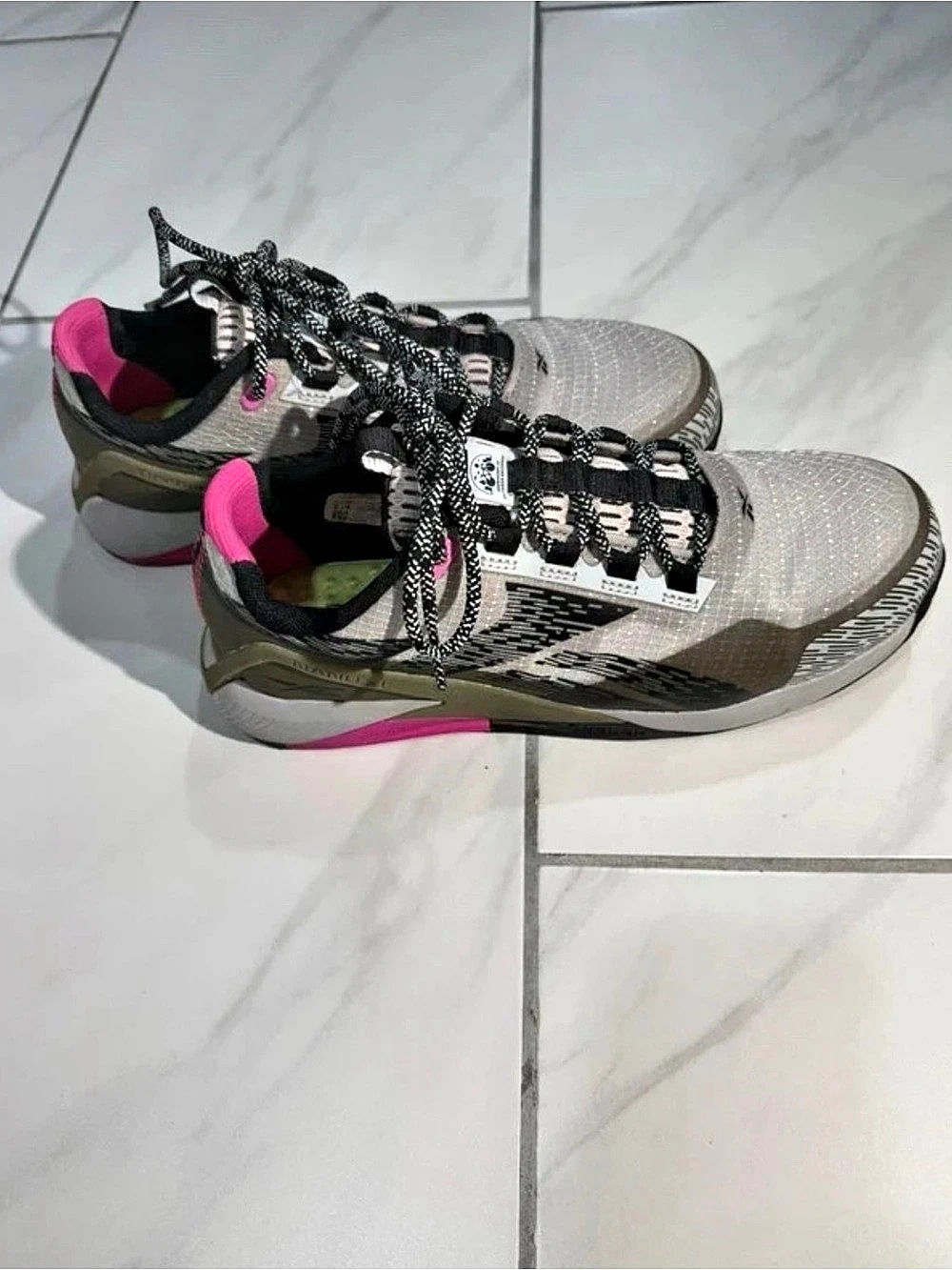 Reebok Work N Cushion 3.0 Women's Gray Black Athletic Shoes US 9M